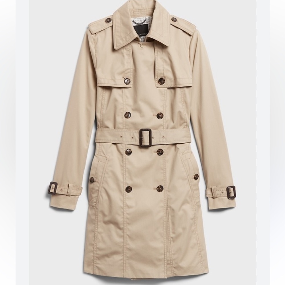 [MT/MG]Banana Republic Men Beige Water Resistant Insulated Trench Coat